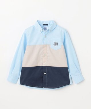 J.PRESS KIDS 【110-130cm】カラーブロック シャツ ブルー系2