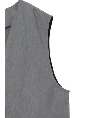 AMERICAN HOLIC ロングＶネックジレ Gray Mixture