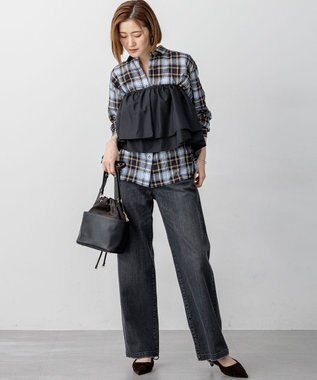 23区 【洗える】マルチタフタ ビスチェ ブラック系