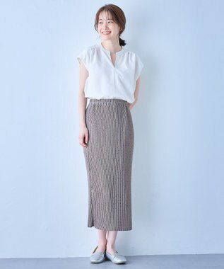 ANY ギャザーショートスリーブブラウス オフ