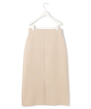 ICB 【洗える】 シャイニースムース ニットスカート ベージュ系