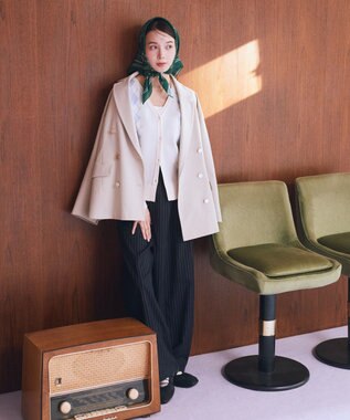 earth music&ecology ダブルジャケット Light Beige