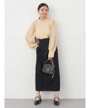 earth music&ecology デニムナロースカート Indigo