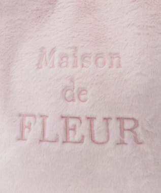 Maison de FLEUR ファーブランドロゴ刺繍スクエアトートバッグ Light Pink