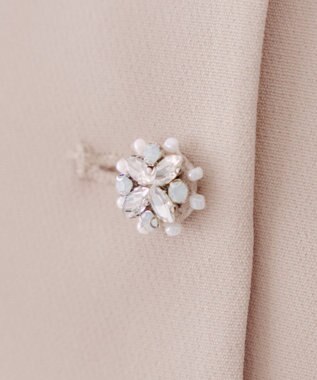 Tiaclasse 【洗える】ビジューボタン半袖ジャレロ ベージュ