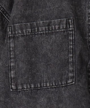 WEGO ヴィンテージウォッシュデニムショートシャツ ブラックその他