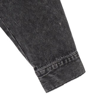 WEGO ヴィンテージウォッシュデニムショートシャツ ブラックその他