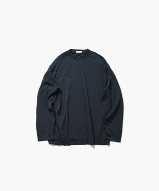 ATON COTTON SILK CASHMERE | クルーネックセーター - UNISEX NAVY