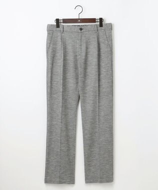JOSEPH ABBOUD 【キングサイズ・軽量/ストレッチ/尾州産ジャージー素材】ウールミルドジャージータック パンツ ライトグレー系