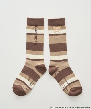 earth music&ecology 【予約】リラックマ×earth マルチボーダーソックス