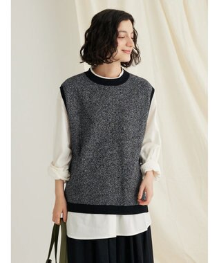 CRAFT STANDARD BOUTIQUE リンクス編みニットベスト Black