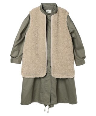 earth music&ecology マルチｗａｙモッズコート Khaki