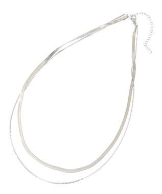 YECCA VECCA 2連スネークチェーンステンレスネックレス Silver