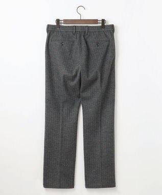 JOSEPH ABBOUD 【キングサイズ・軽量/ストレッチ/尾州産ジャージー素材】ウールミルドジャージータック パンツ グレー系1