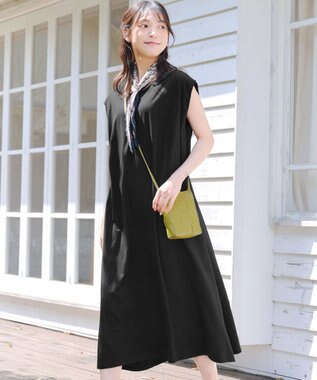  【洗える】フレンチスリーブカットソーワンピース