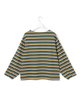 J.PRESS YORK STREET 【WOMEN】ロングスリーブ ボーダー バスクシャツ ダークグリーン系2