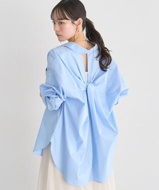 earth music&ecology バックツイストオーバーシャツ Sax