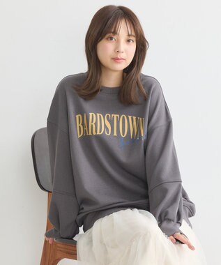 earth music&ecology アソートロゴルーズスウェット Charcoal Gray