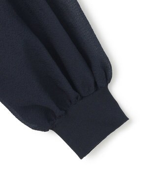 23区 【洗える】シアーチェッククロスコンビ ニット ネイビー系