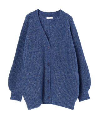 earth music&ecology フワフワＭＩＸヤーンカーディガン Blue