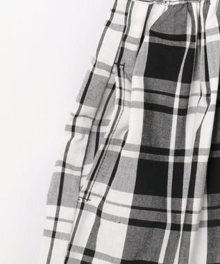 ANY KIDS チェック ドッキングワンピース ブラック