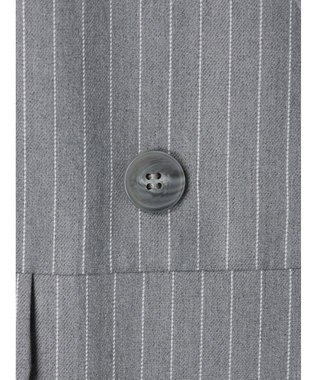 earth music&ecology ピンストライプジレ Stripe Light Gray