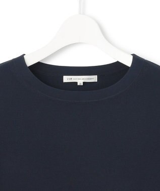 23区 【洗える】シアーチェッククロスコンビ ニット ネイビー系