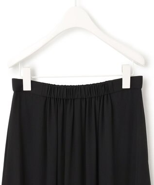 ICB 【洗える】エステルジョーゼット ティアードスカート ブラック系