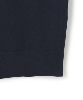 23区 【洗える】シアーチェッククロスコンビ ニット ネイビー系