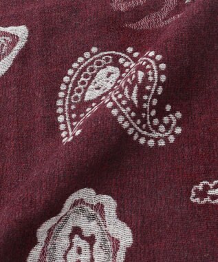 JOSEPH ABBOUD 【イタリア製】ペイズリージャガード ストール ワイン系7
