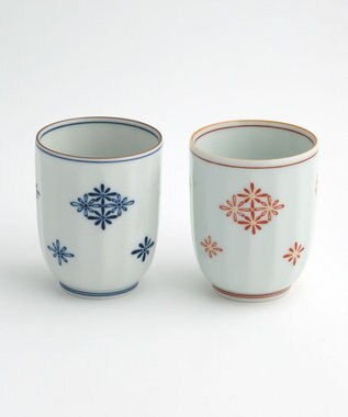 たち吉 【たち吉】菊菱夫婦揃〈茶碗2個・湯呑2個〉美濃焼 ホワイト系その他
