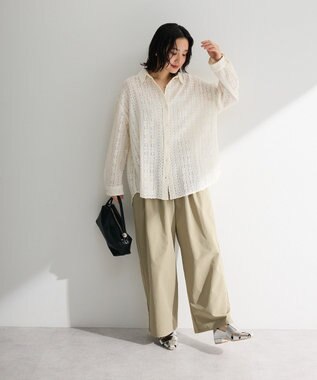 Green Parks ツータックイージーパンツ Khaki