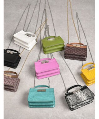 LA BAGAGERIE 【MONICA】マイクロチェーンバッグ グリーン