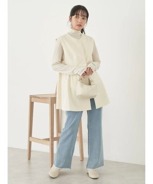 earth music&ecology ペプラムジレ Ivory