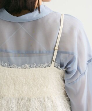 Green Parks ラメフリンジカットキャミソールビスチェ Ecru