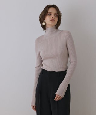 GRACE CONTINENTAL ウールハイゲージニットトップ ベージュ