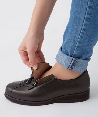 ASICS WALKING ペダラ レディース 4E 2.5CMヒール ブラウン系