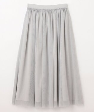 UNFILO L チュールスカート アイスグレー
