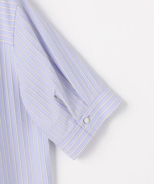 J.PRESS LADIES ドライコットン ストライプ ポロ カットソー サックスストライプ系1