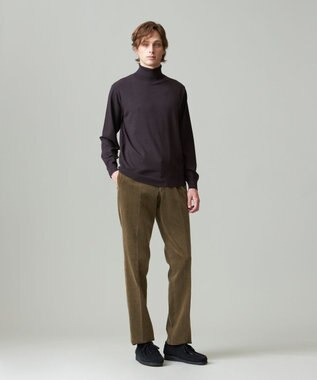 J.PRESS MEN 【ストレッチ性 / イージーケア】【FLEX YARN】タートルネックニット ブラウン系