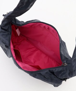 Y'SACCS ドットジャカードショルダーバッグ ネイビー