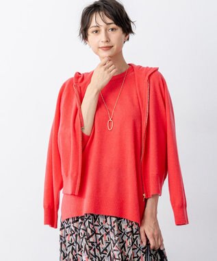 【見上愛さん着用/洗える】ピュアカシミヤ ジップアップ ニット パーカー