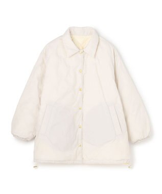 UNFILO L 【自宅で洗濯OK / ファー襟取り外し可能】TAIONコラボ ボア襟 リバーシブルダウン アイボリー