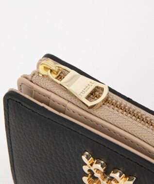 russet ＜お財布人気NO.1＞モノグラムプレートハーフウォレット(SO-376) Black/BE