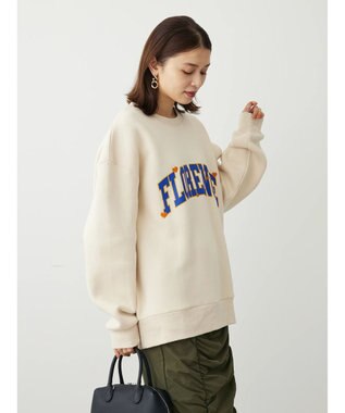 Green Parks ・Ｄｏｕｂｌｅ　Ｆｌａｇｓ　ロゴｐｔ＆刺繍スウェット Ivory