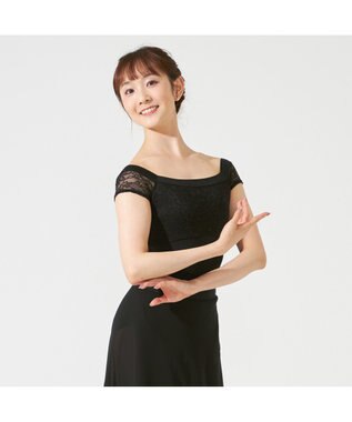 Chacott 【AKANE TAKADA】フレンチスリーブレオタード ブラック