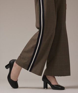 GRACE CONTINENTAL サイドラインパンツ ブラウン