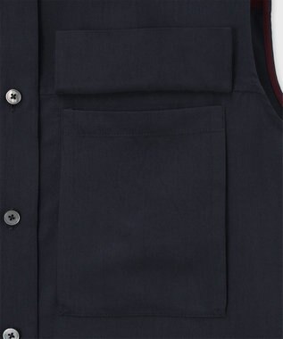 Paul Smith レーヨンドレープ ノースリーブ シャツ ネイビー