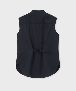 Paul Smith レーヨンドレープ ノースリーブ シャツ ネイビー