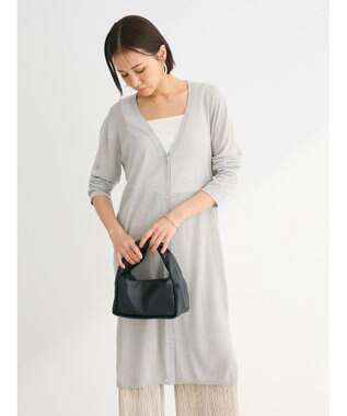 Green Parks 推しニット　ロング丈カーディガン Gray Mixture